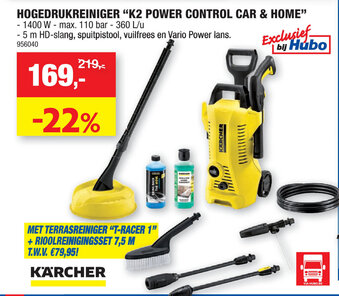 Hubo Hogedrukreiniger K2 Power Control Car & home aanbieding