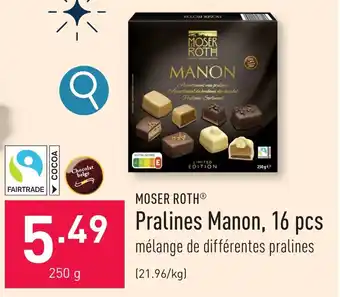 ALDI Pralines Manon, 16 pcs 250 g aanbieding