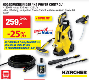 Hubo Hogedrukreiniger K4 Power Control aanbieding