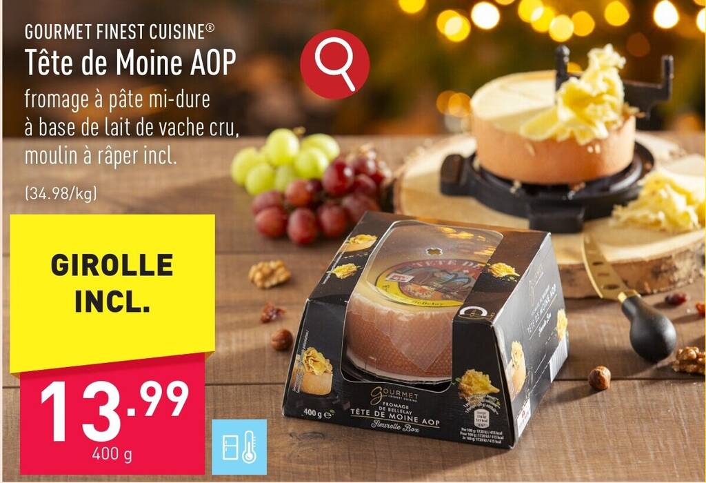 Tête de Moine AOP 400 g promotie bij ALDI