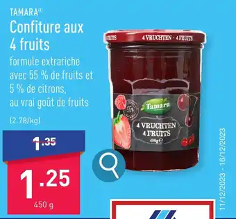ALDI Confiture aux 4 fruits 450 g aanbieding
