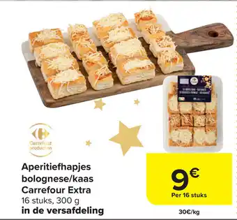 Aperitiefhapjes bolognese/kaas