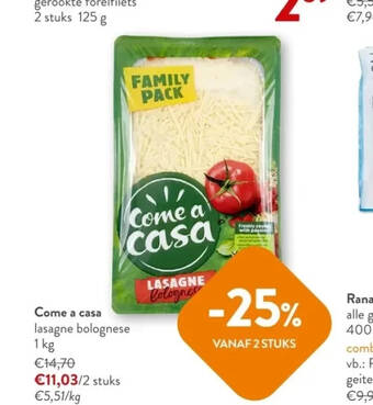 OKay Come a casa lasagne bolognese 1 kg aanbieding