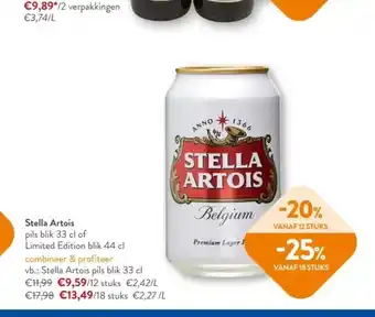 OKay Stella artois pils blik 33 cl aanbieding