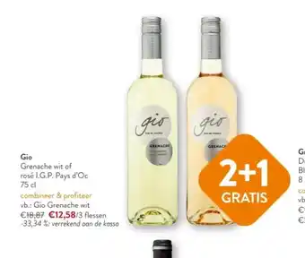 OKay Gio grenache wit of rosé i.g.p. pays d'oc 75 cl aanbieding