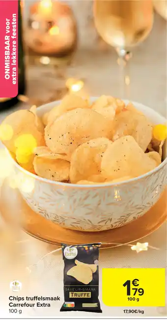 Carrefour Chips truffelsmaak Carrefour Extra 100g aanbieding