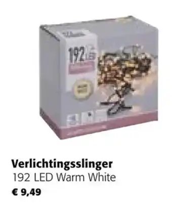 Colruyt Verlichtingsslinger 192 LED Warm White aanbieding