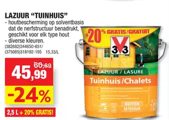 Hubo Lazuur Tuinhuis aanbieding