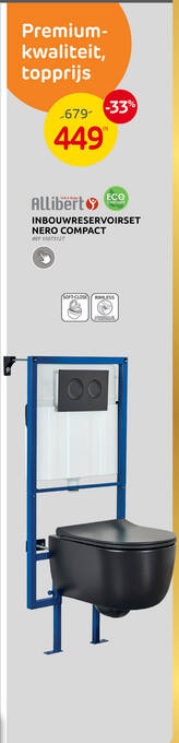 Brico INBOUWRESERVOIRSET NERO COMPACT aanbieding