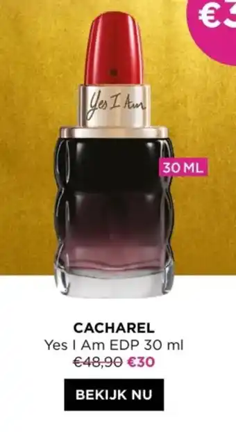 ICI PARIS XL CACHAREL Yes I Am EDP 30 ml aanbieding
