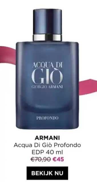 ICI PARIS XL ARMANI Acqua Di Giò Profondo EDP 40 ml aanbieding