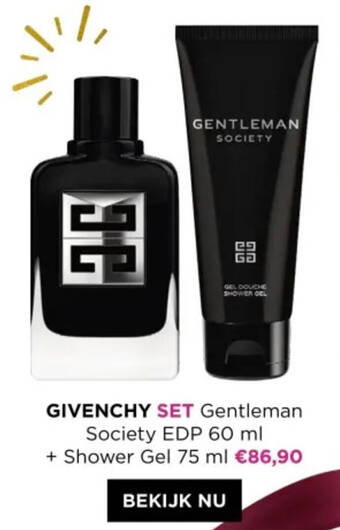 ICI PARIS XL GIVENCHY SET Gentleman Society EDP 60 ml + Shower Gel 75 ml aanbieding
