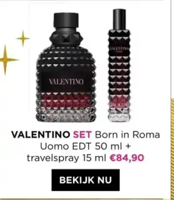 VALENTINO SET Born in Roma Uomo EDT 50 ml + travelspray 15 ml