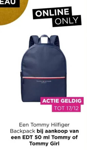 ICI PARIS XL Een Tommy Hilfiger Backpack bij aankoop van een EDT 50 ml Tommy of Tommy Girl aanbieding