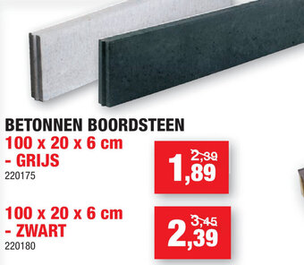 Hubo Betonnen Boordsteen aanbieding