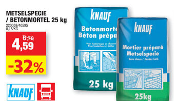 Hubo Metselspecie/Betonmortel aanbieding