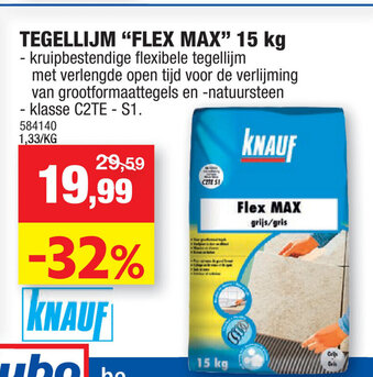 Hubo Tegellijm Flex max aanbieding