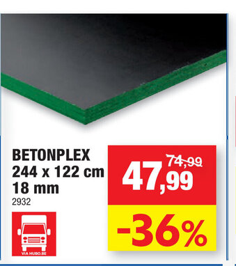 Hubo Betonplex aanbieding