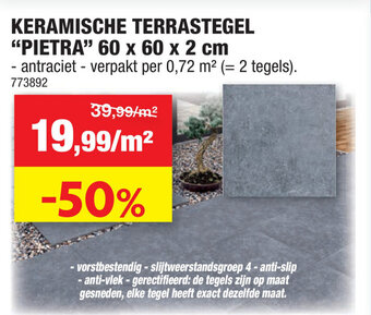 Hubo Keramische terrastegel Pietra aanbieding
