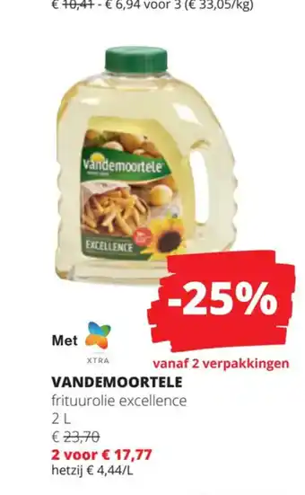 VANDEMOORTELE frituurolie excellence 2L