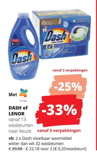 Spar Colruyt DASH of LENOR aanbieding