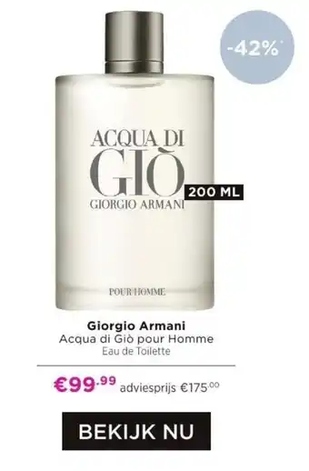 ICI PARIS XL Giorgio Armani Acqua di Giò pour Homme 200 ml aanbieding