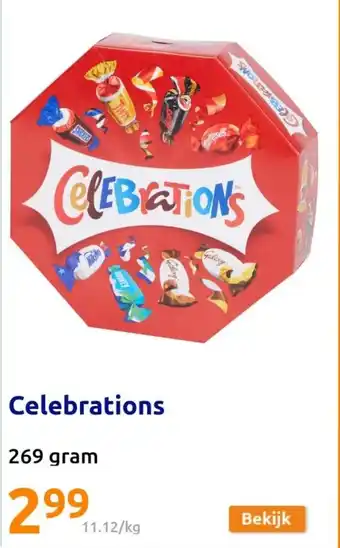 Action Celebrations 269 gram aanbieding