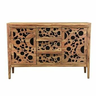 Leen Bakker Dressoir Bielle - naturelkleur - 85x120x38 cm - Leen Bakker aanbieding