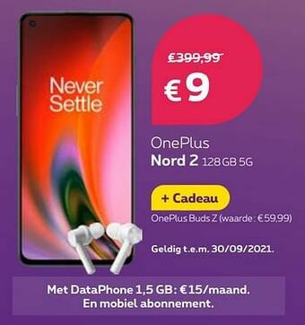 Proximus Oneplus nord 2 128gb 5g aanbieding