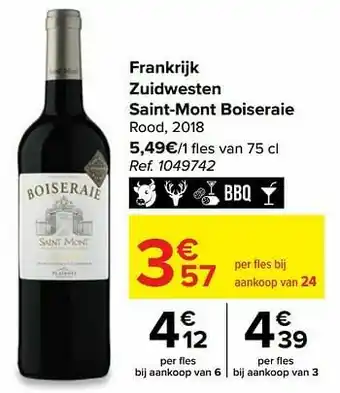 Carrefour Market Frankrijk zuidwesten saint-mont boiseraie rood aanbieding