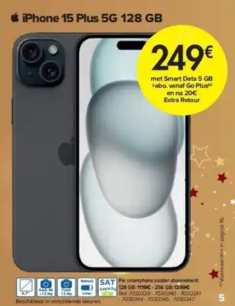 Carrefour Iphone 15 plus 5g 128 gb aanbieding