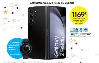 Carrefour Samsung galaxy z fold5 5g 256 gb aanbieding
