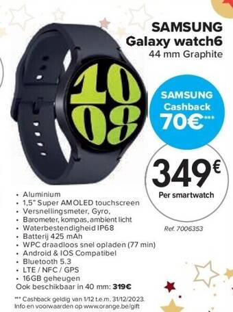 Carrefour Samsung galaxy watch6 aanbieding