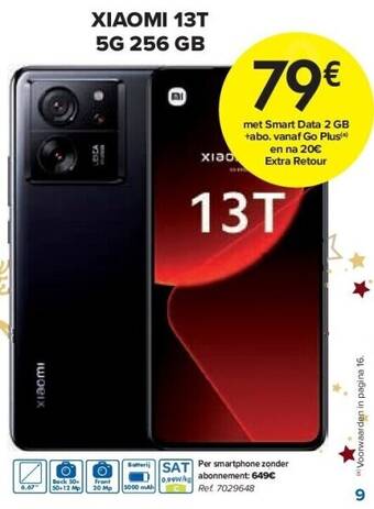 Carrefour Xiaomi 13t 5g 256 gb aanbieding