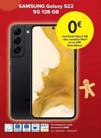 Carrefour Samsung galaxy s22 5g 128 gb aanbieding