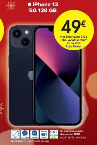 Carrefour Iphone 13 5g 128 gb aanbieding