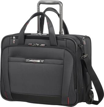 Bol.com Samsonite laptoptrolley - pro-dlx 5 rolling tote 15.6 inch (handbagage) black aanbieding
