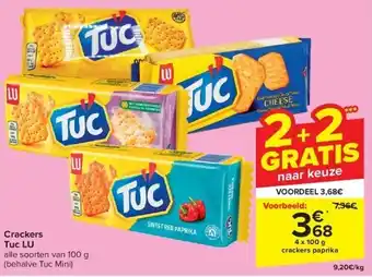 Carrefour Crackers tuc lu aanbieding