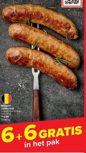 Carrefour Worsten varken/kalf aanbieding