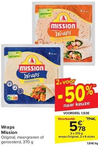 Carrefour Wraps mission aanbieding