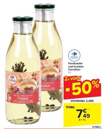 Carrefour Fondueolie met kruiden carrefour aanbieding