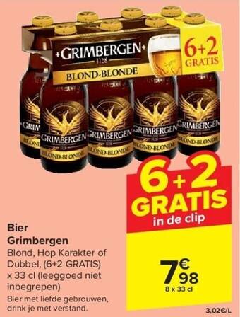 Carrefour Bier grimbergen aanbieding