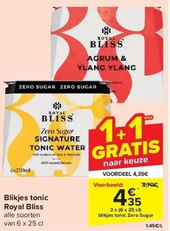 Blikjes tonic royal bliss