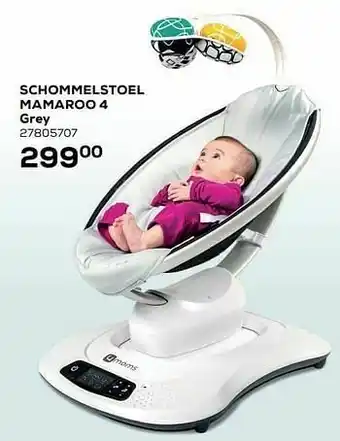 Supra Bazar 4moms schommelstoel mamaroo 4 grey aanbieding