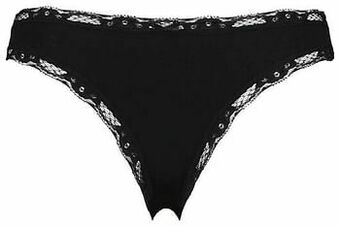 HEMA HEMA Damesslip Stretch Katoen/kant Zwart (zwart) aanbieding