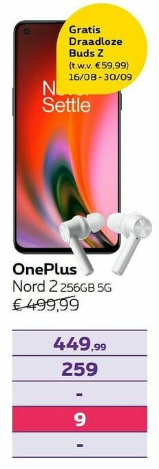 Proximus Oneplus nord 2 256gb 5g aanbieding