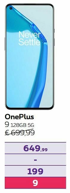 Proximus Oneplus 9 128gb 5g aanbieding