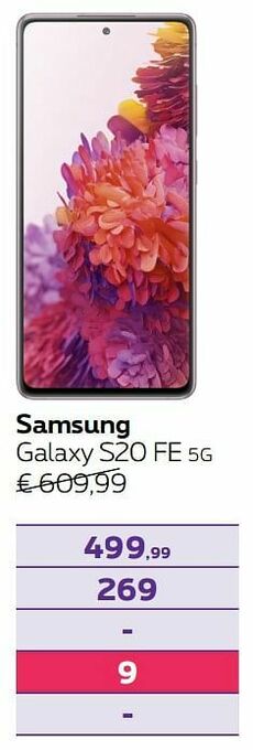 Proximus Samsung galaxy s20 fe 5g aanbieding