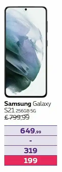 Proximus Samsung galaxy s21 256gb 5g aanbieding