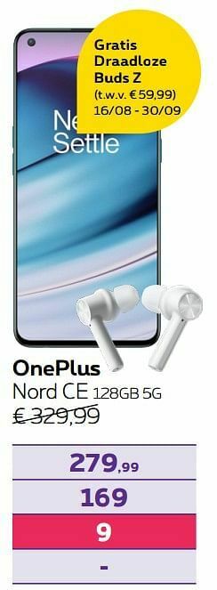 Proximus Oneplus nord ce 128gb 5g aanbieding
